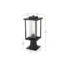 Elegant Lighting - Philip 7 inch Outdoor Pendant - Black