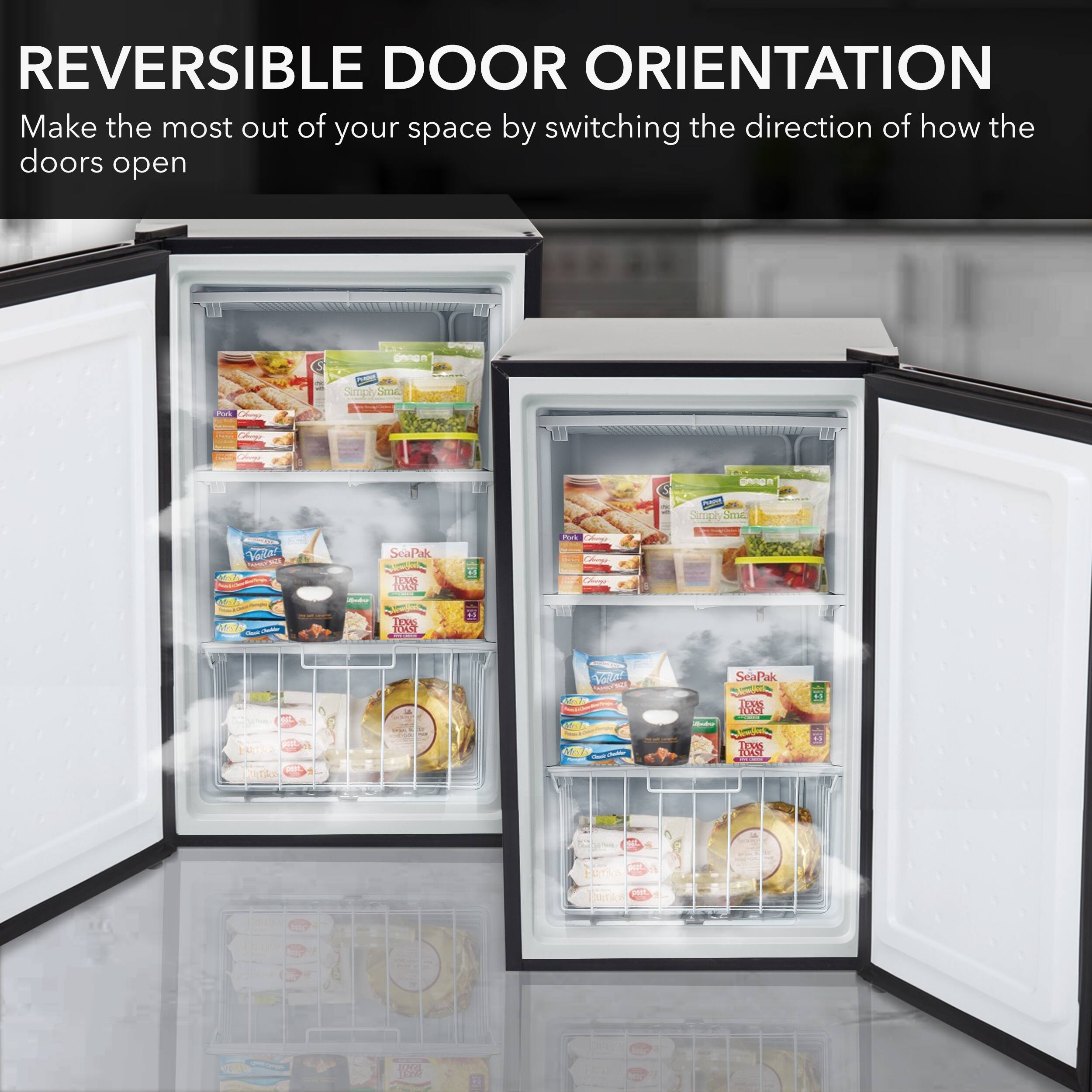 Left. Whynter - 3.0 cu. ft. Energy Star Upright Freezer with Lock - Black.