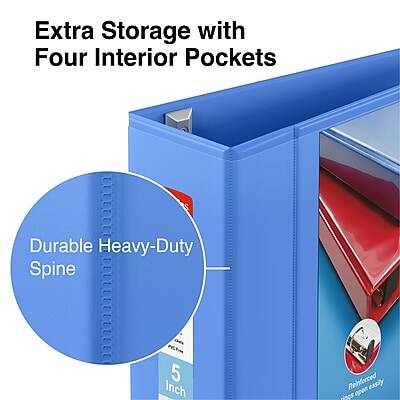 Extra Storage with Four Interior Pockets

Durable Heavy-Duty Spine

5 Inch

Reinforced Edge Opens Easily