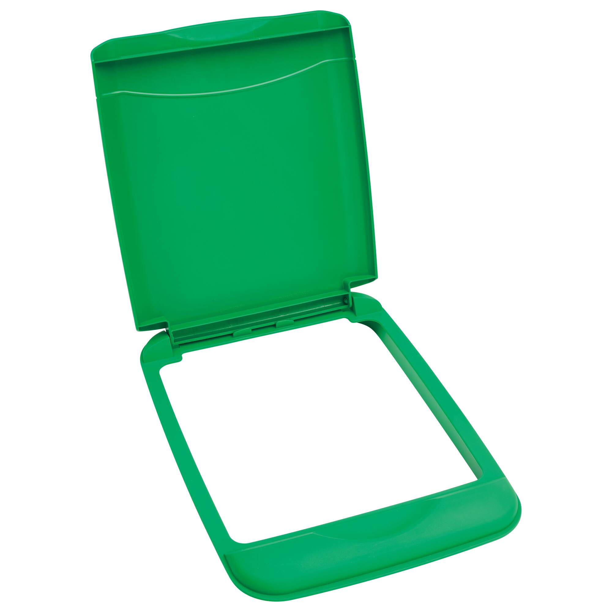 Front. Rev-A-Shelf - Rev-A-Shelf 35 qt. Trash Can Replacement Lid, Green (Lid Only), RV-35-LID-G-1 - Green.