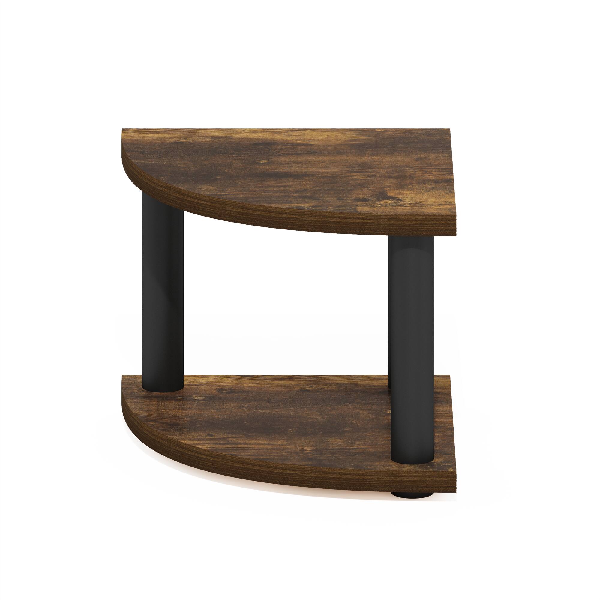 Alt View 2. Furinno - Turn-N-Tube 2-Tier Corner Countertop Organizer Shelf - Amber Pine/Black.