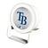 Front. Keyscaper - Tampa Bay Rays Linen Print Nightlight Charger & Bluetooth Speaker - White.