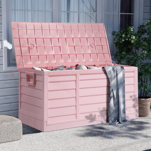Alt View 10. Winado - 75 Gallon Portable Foldable Fast Installation Garden Storage Box with 2 Wheels for Indoor Outdoor - Pink.
