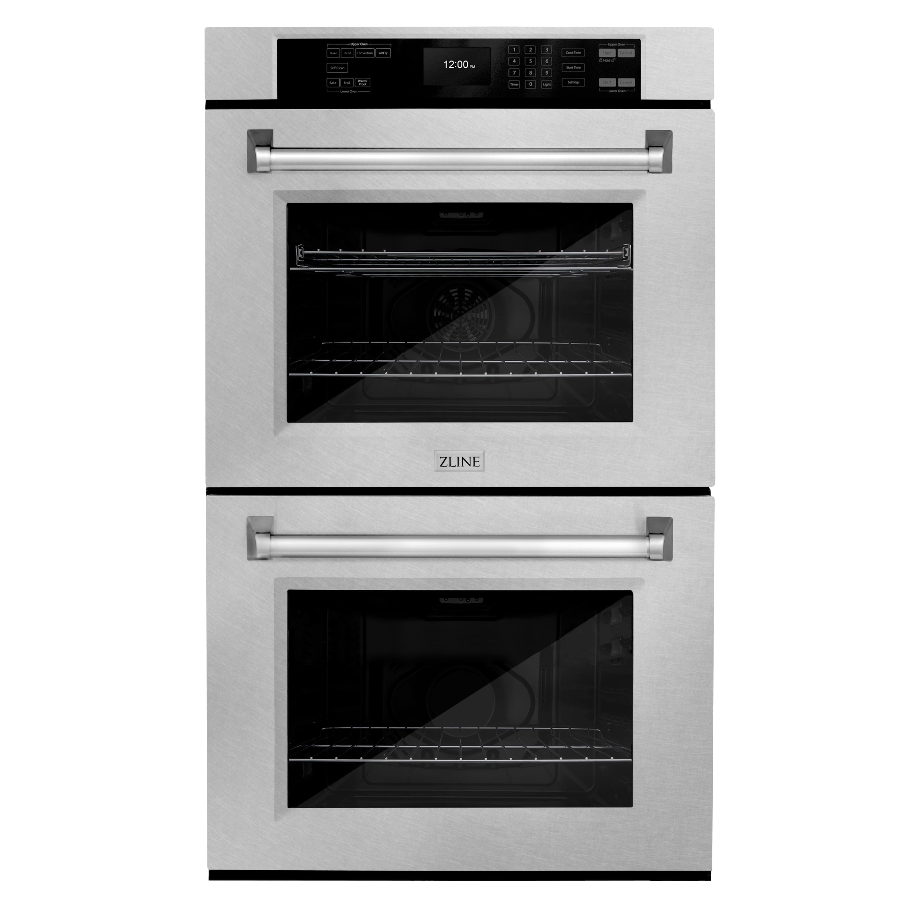 ZLINE - 30 in. True Convection Double Wall Oven w/ Air Fry - Satin Stainless Steel