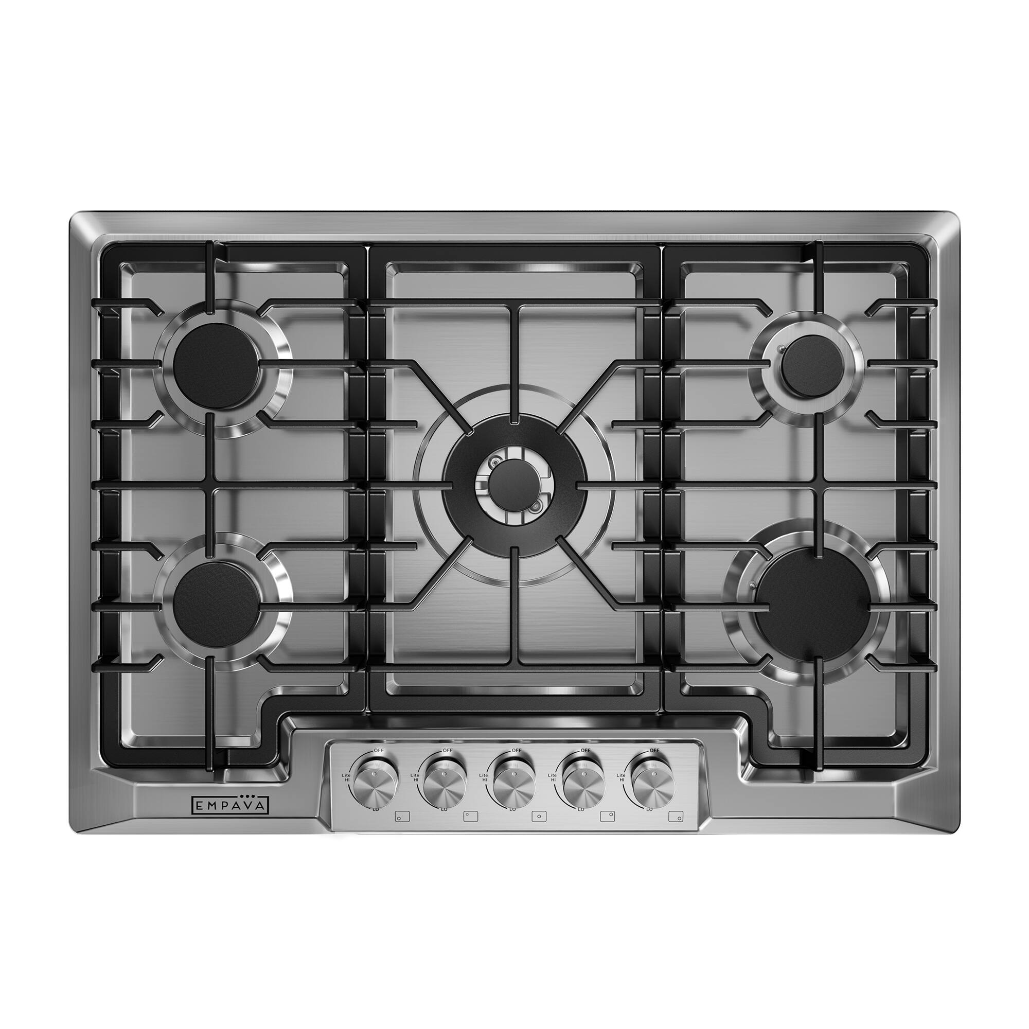 Empava - 30 in. 5 Burners Recessed Gas Cooktop - Stainless Steel