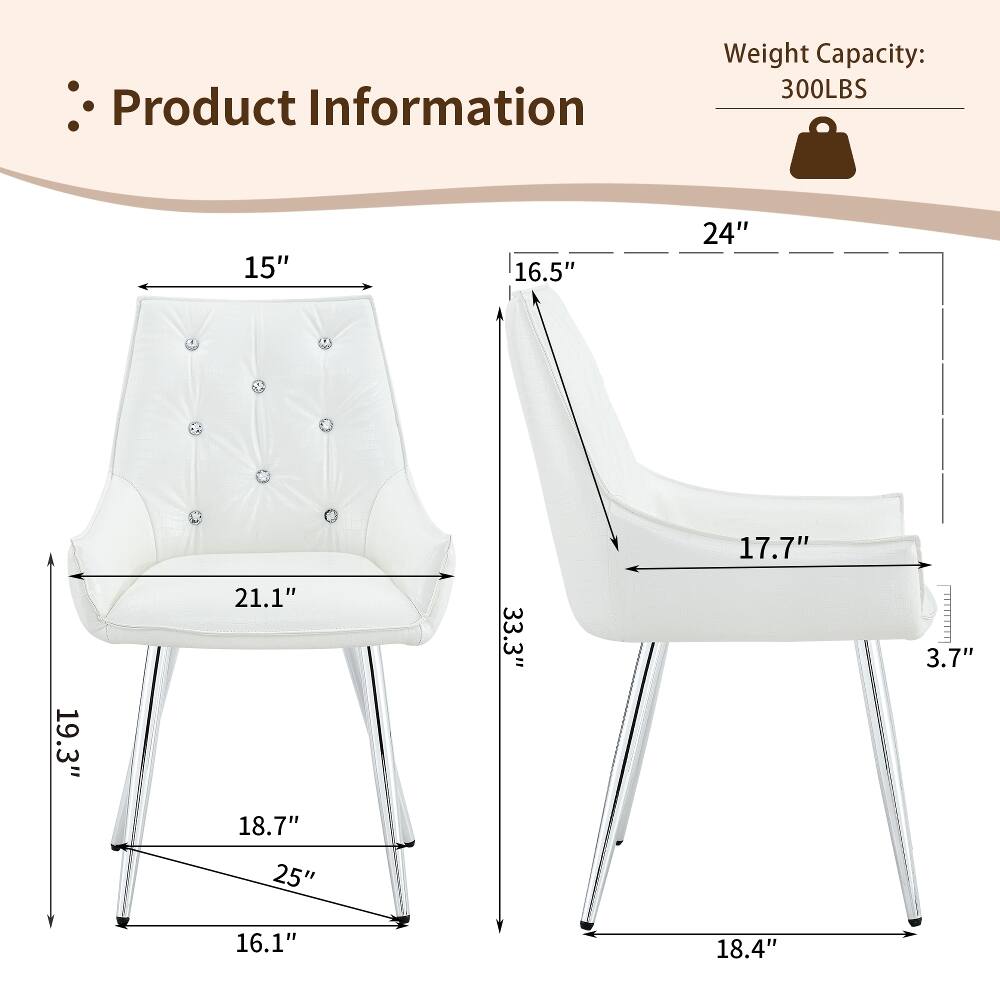 Product Information  
Weight Capacity: 300LBS  
Dimensions:  
- 15"  
- 16.5"  
- 24"  
- 17.7"  
- 19.3"  
- 21.1"  
- 18.7"  
- 25"  
- 33.3"  
- 3.7"  
- 16.1"  
- 18.4"