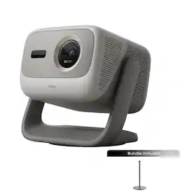 JmGO - N3 4K UHD Triple Laser Smart Portable Projector Google TV 1.3x Optical Zoom 300'' Display Dolby Audio Blu-ray 3D - Gray