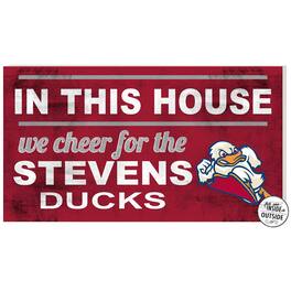 Jardine - Stevens Institute of Technology Ducks 11'' x 20'' Indoor/Outdoor In This House Sign - Red