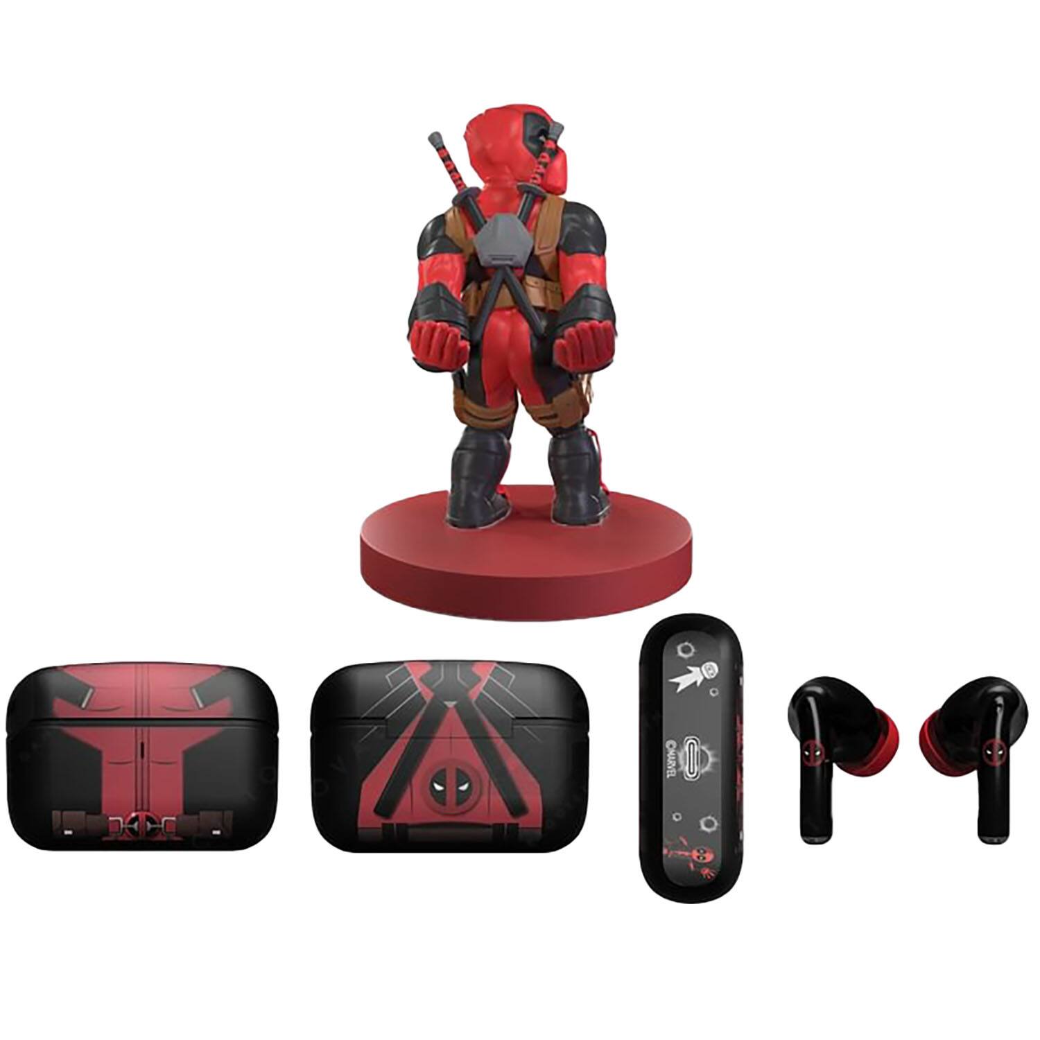 Alt View 4. Cable Guys by Exquisite Gaming - Buds Pro & Holdem Bundle: Deadpool - Multicolor.