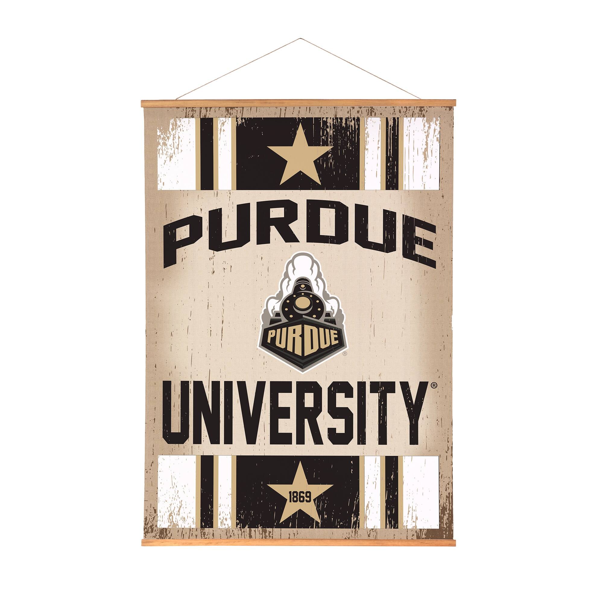 Purdue Boilermakers 36" x 54" Large Canvas Wall Art Tapestry with Wood Frame