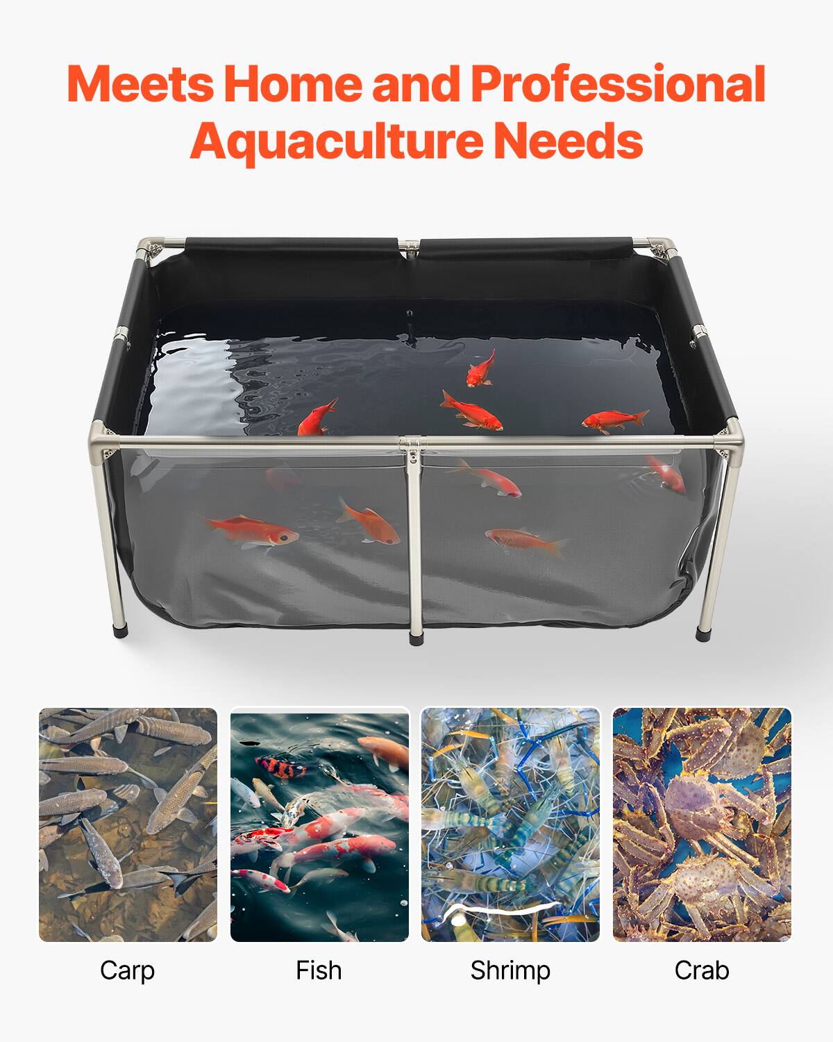 Meets Home and Professional Aquaculture Needs

Carp  
Fish  
Shrimp  
Crab