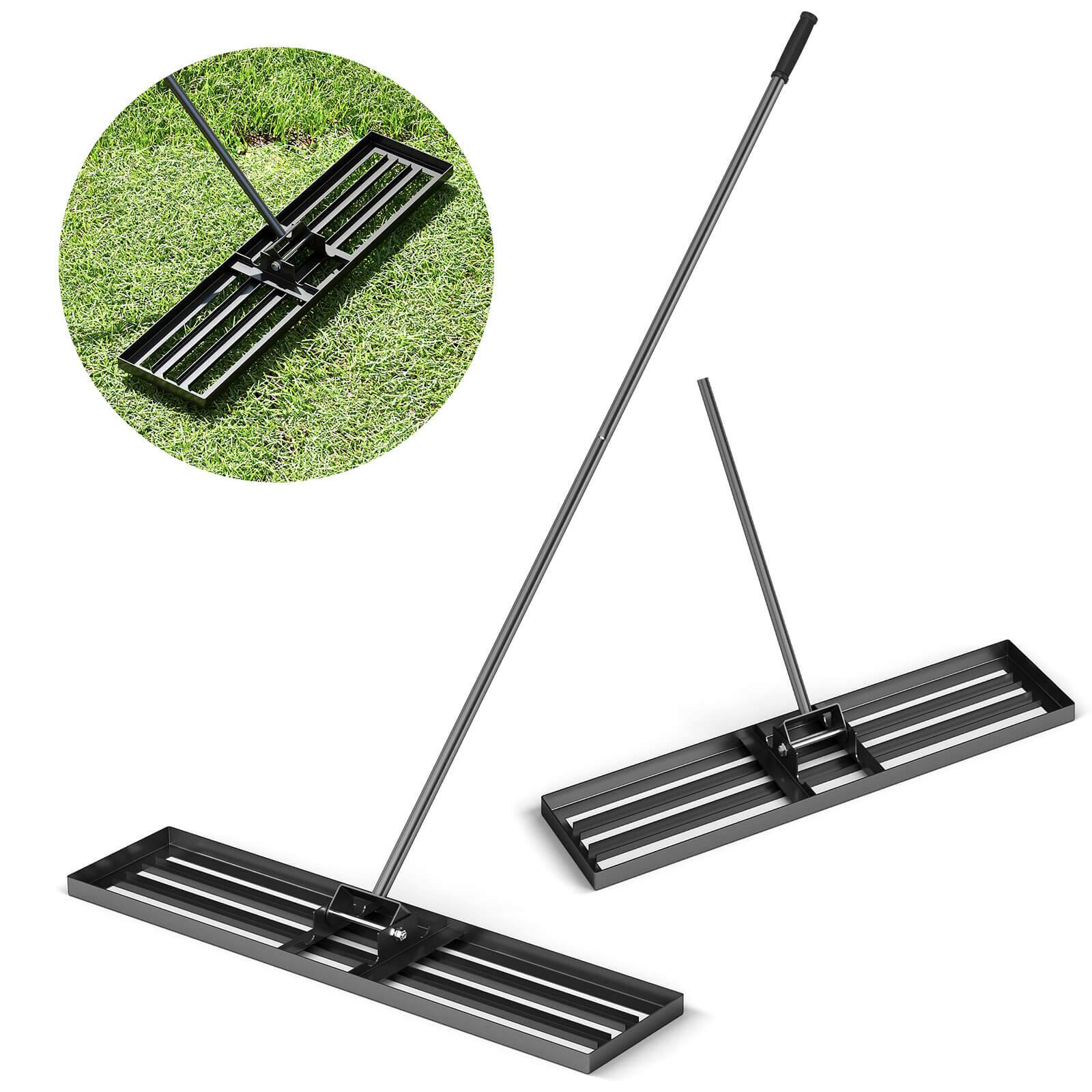 Alt View 9. Costway - Costway Lawn Leveling Rake 42" x 10" Heavy Duty Level Lawn Tool for Garden Backyard/Lawn - Black.