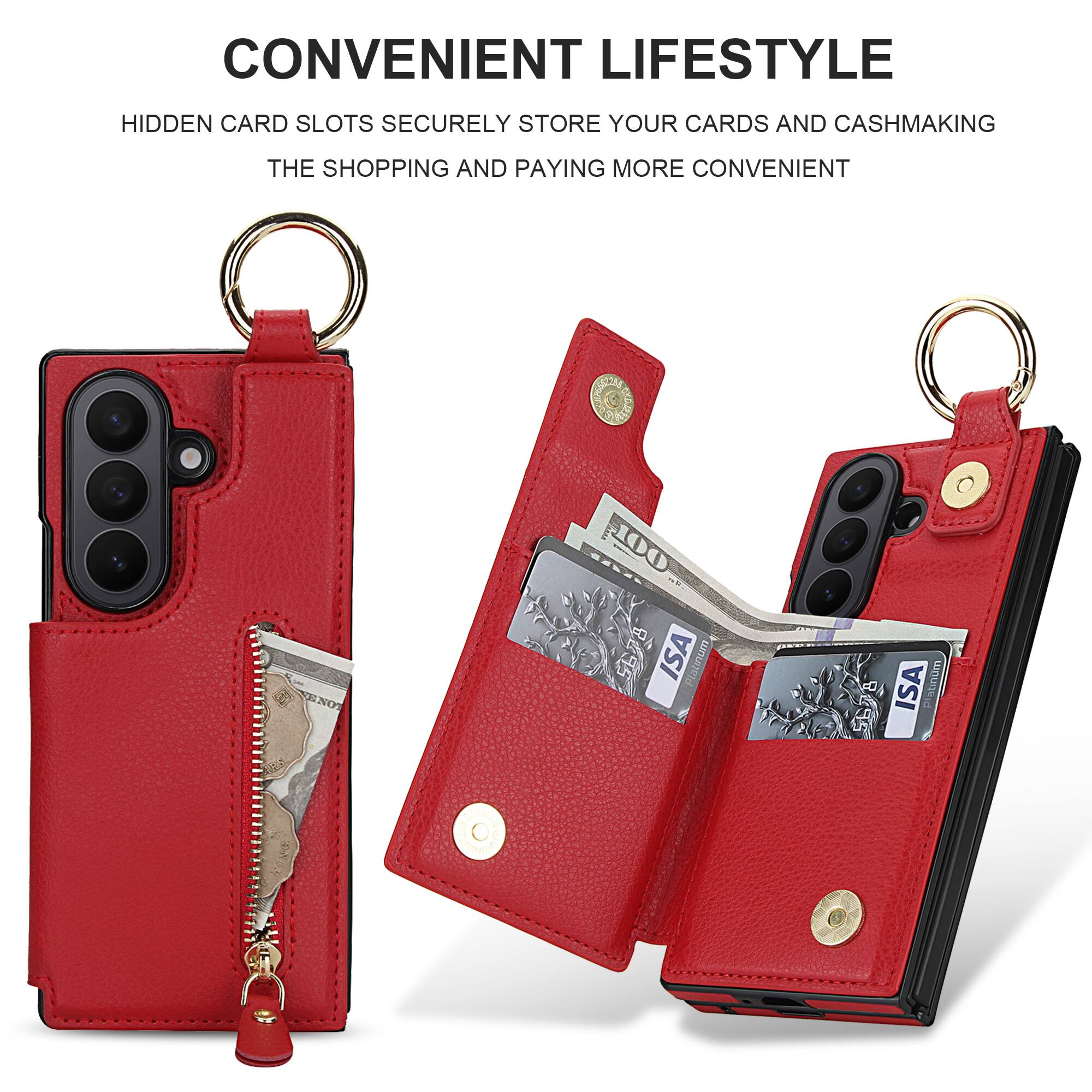 CONVENIENT LIFESTYLE  
HIDDEN CARD SLOTS SECURELY STORE YOUR CARDS AND CASH, MAKING THE SHOPPING AND PAYING MORE CONVENIENT