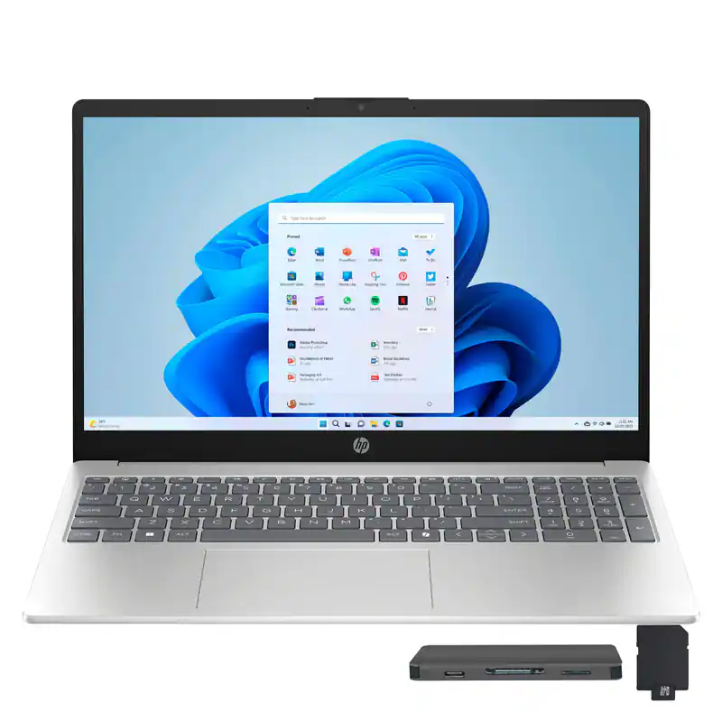 HP - 15.6" FHD Touchscreen Laptop,Intel Core i5-1334U,16GB RAM,512GB SSD+1TB Dock Set,Intel Graphics,Win 11 - Silver