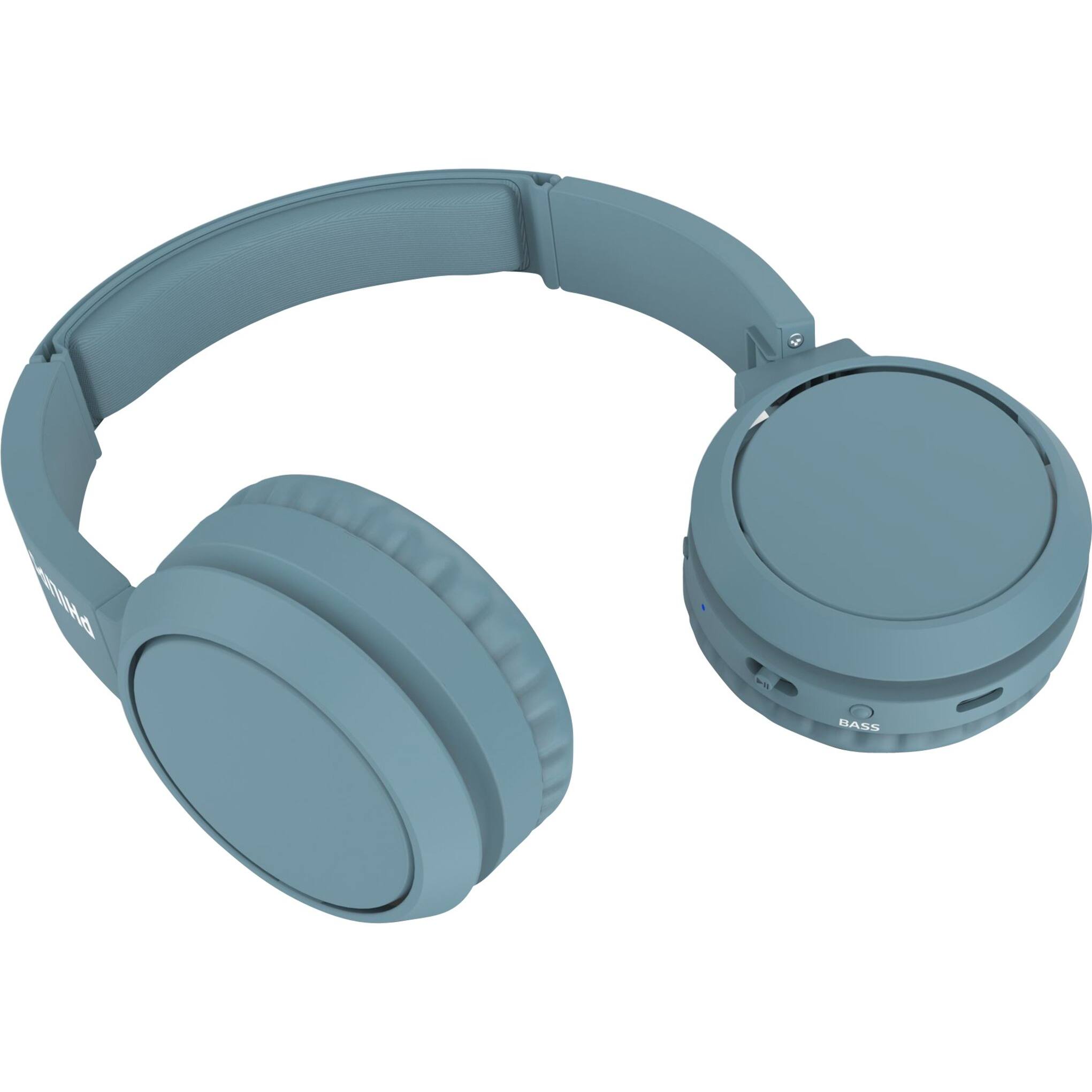 Alt View 15. Philips - TAH4205BL Wireless Over-the-head Headphones - Blue.