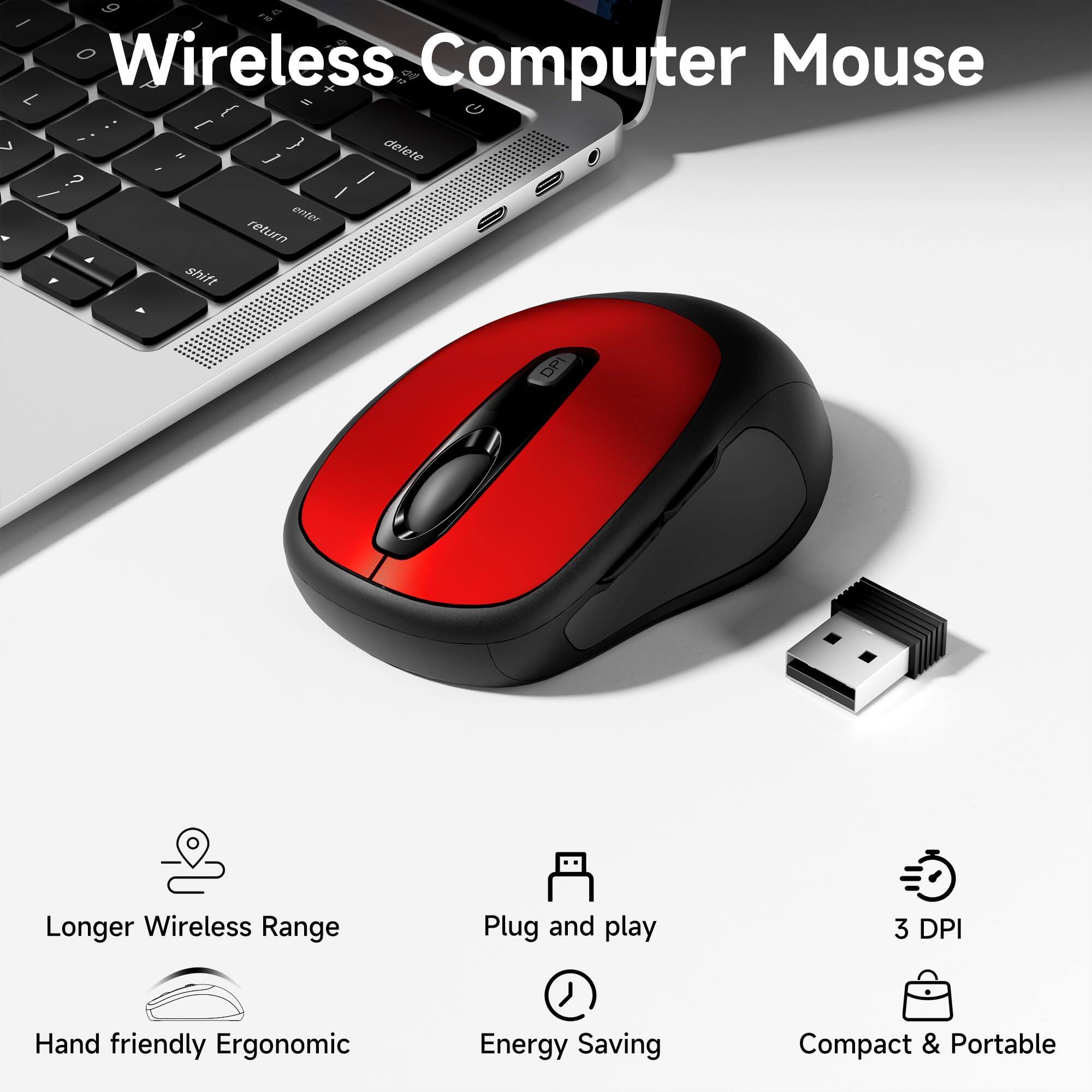 Wireless Computer Mouse

- Longer Wireless Range
- Hand friendly Ergonomic
- Plug and play
- Energy Saving
- 3 DPI
- Compact & Portable