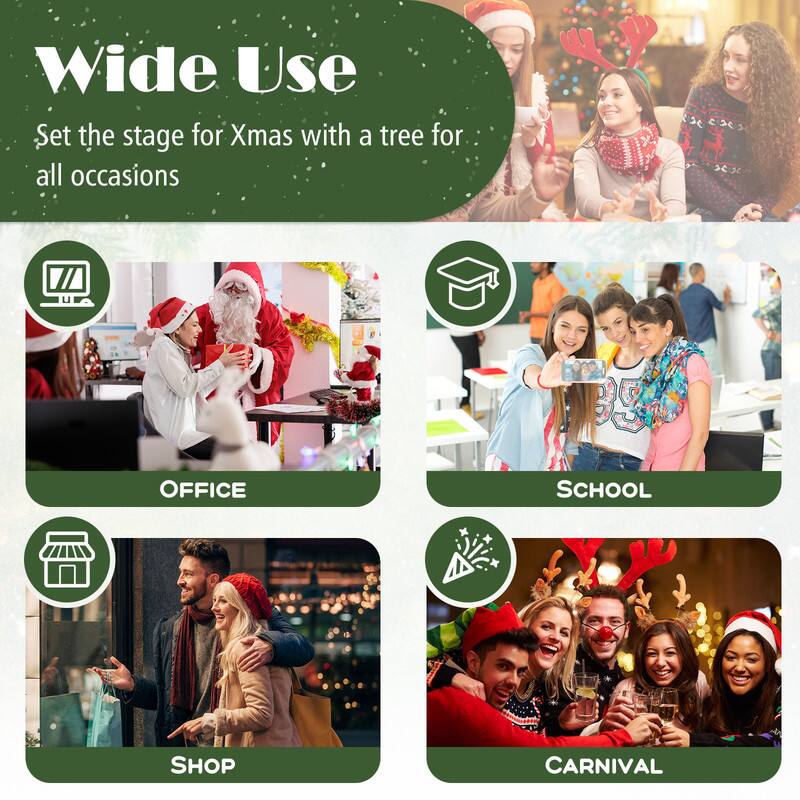 Wide Use  
Set the stage for Xmas with a tree for all occasions

OFFICE  
SCHOOL  
SHOP  
CARNIVAL
