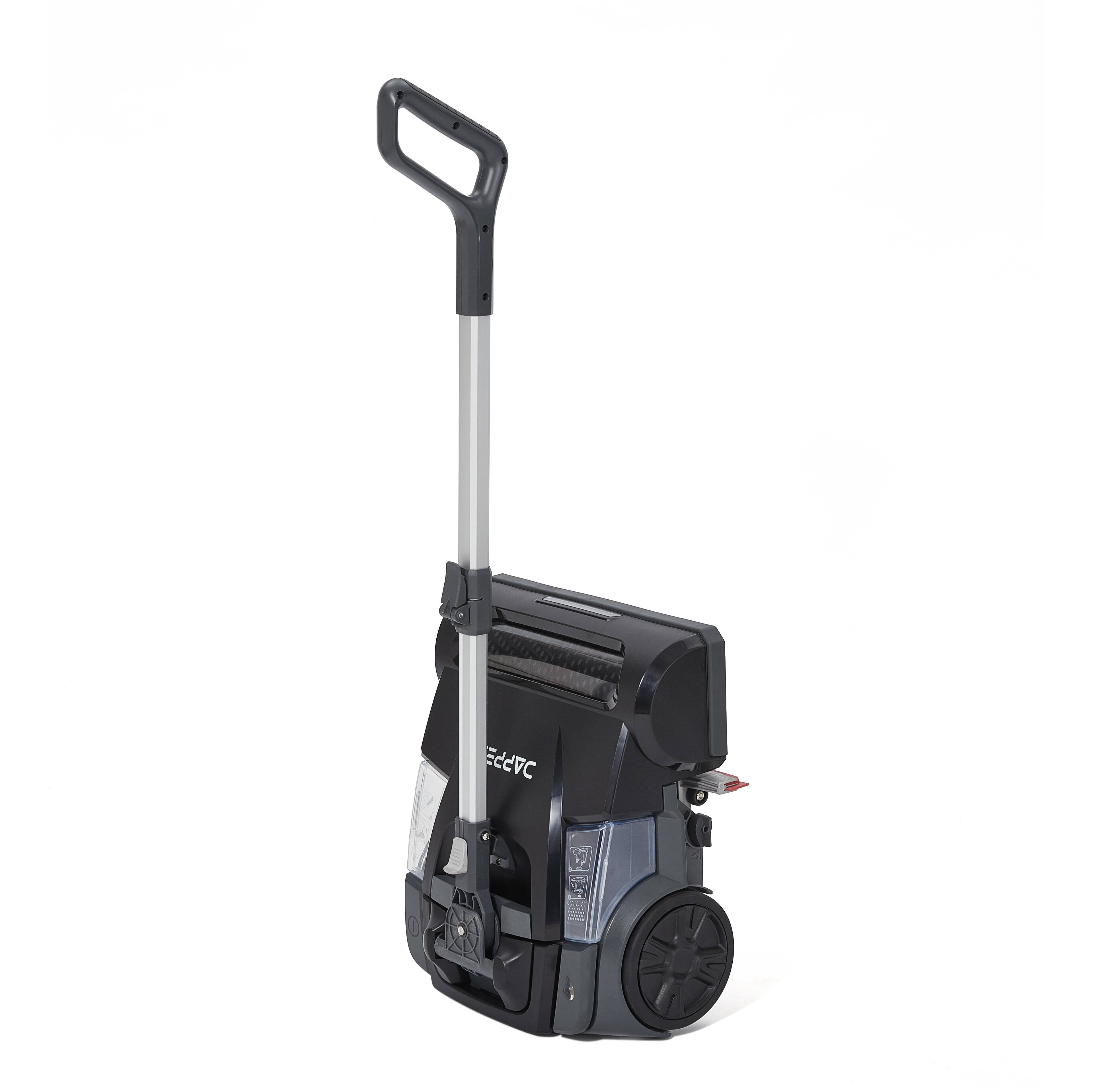 Alt View 6. Dapper Supply - Battery Powered Walk Behind Mini Floor Scrubber Compact Portable 14 Inch 75 Min Runtime 350 RPM Commercial Use - Black.