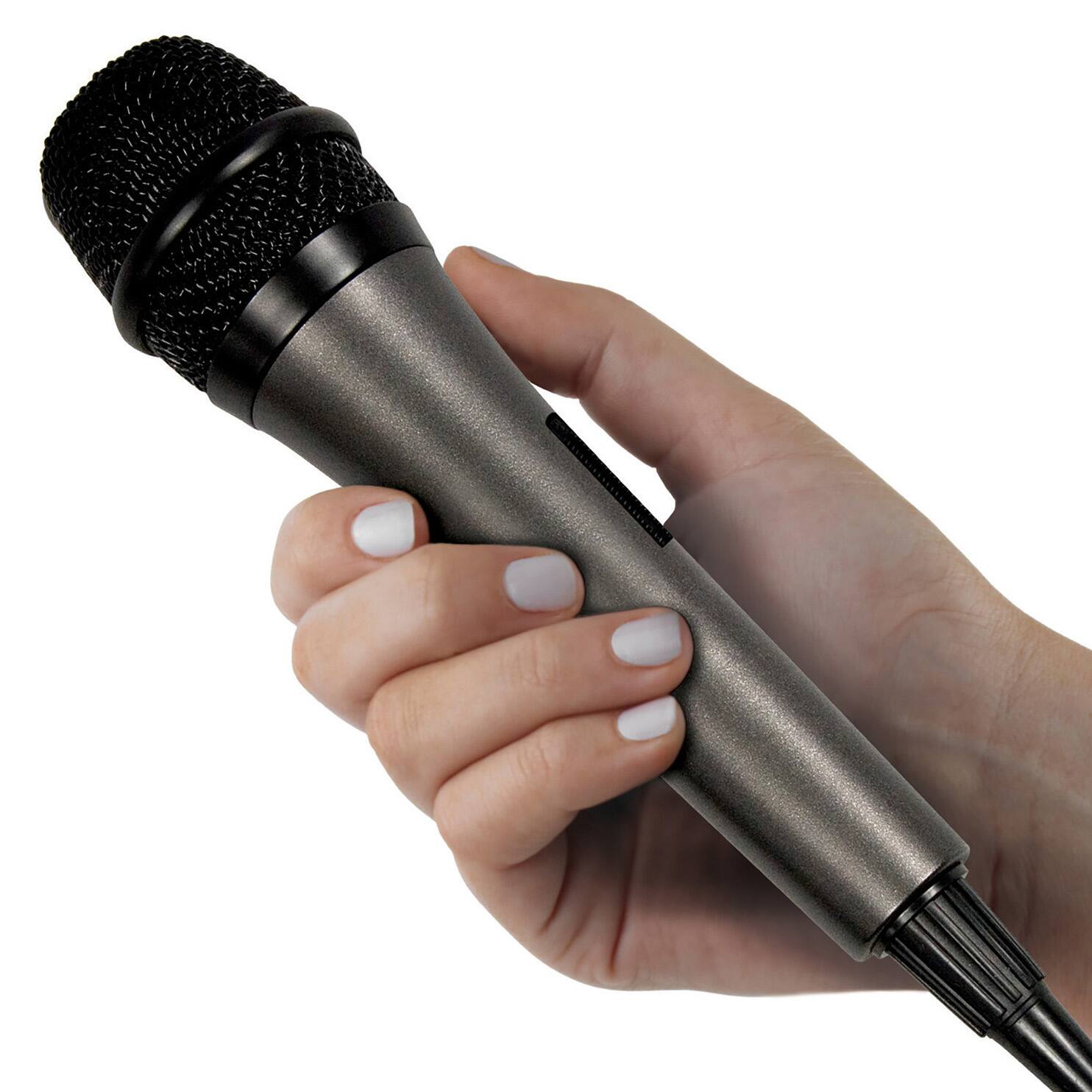 Left. Singing Machine - Unidirectional Dynamic Microphone - Black.