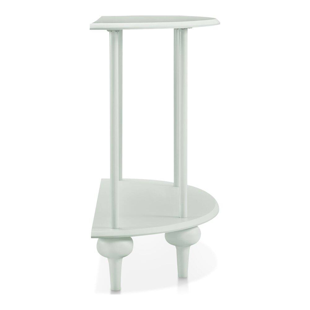 Alt View 2. Furniture of America - Soela Half Moon Composite Console Table with Shelf - Green.