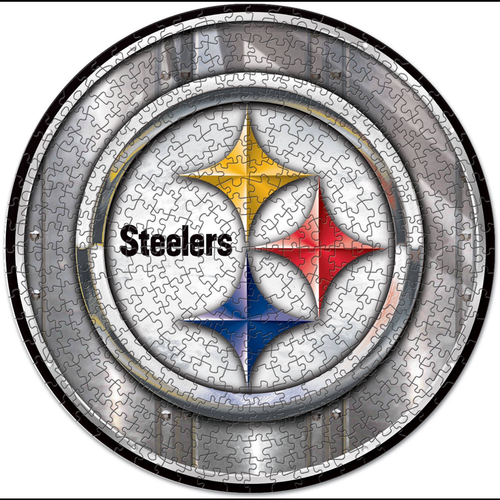 WinCraft - Pittsburgh Steelers Round 500-Piece Puzzle - Multicolor