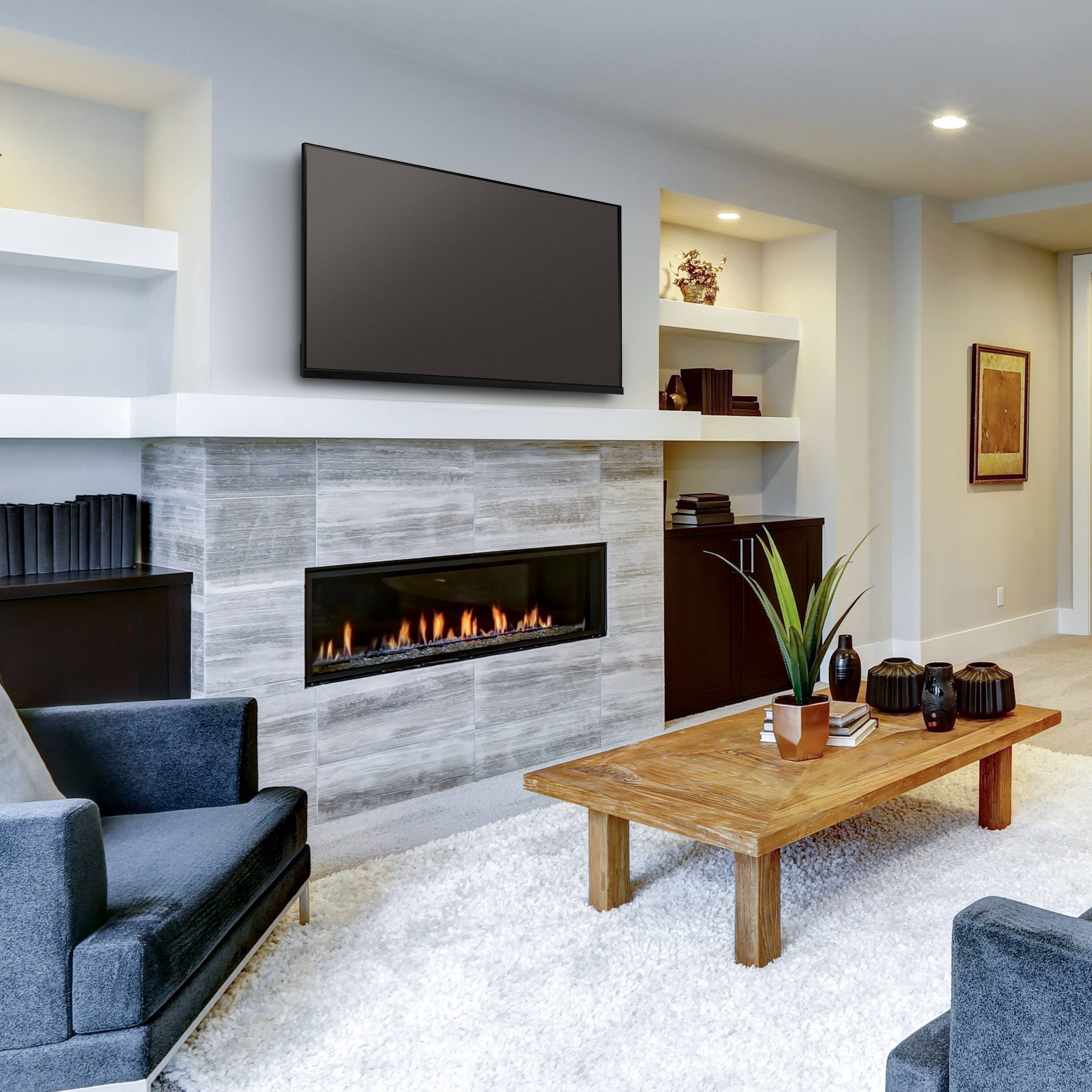 Alt View 1. Insignia™ - Fixed TV Wall Mount for Most 19-55" TVs, Up to 65 lbs - Black.