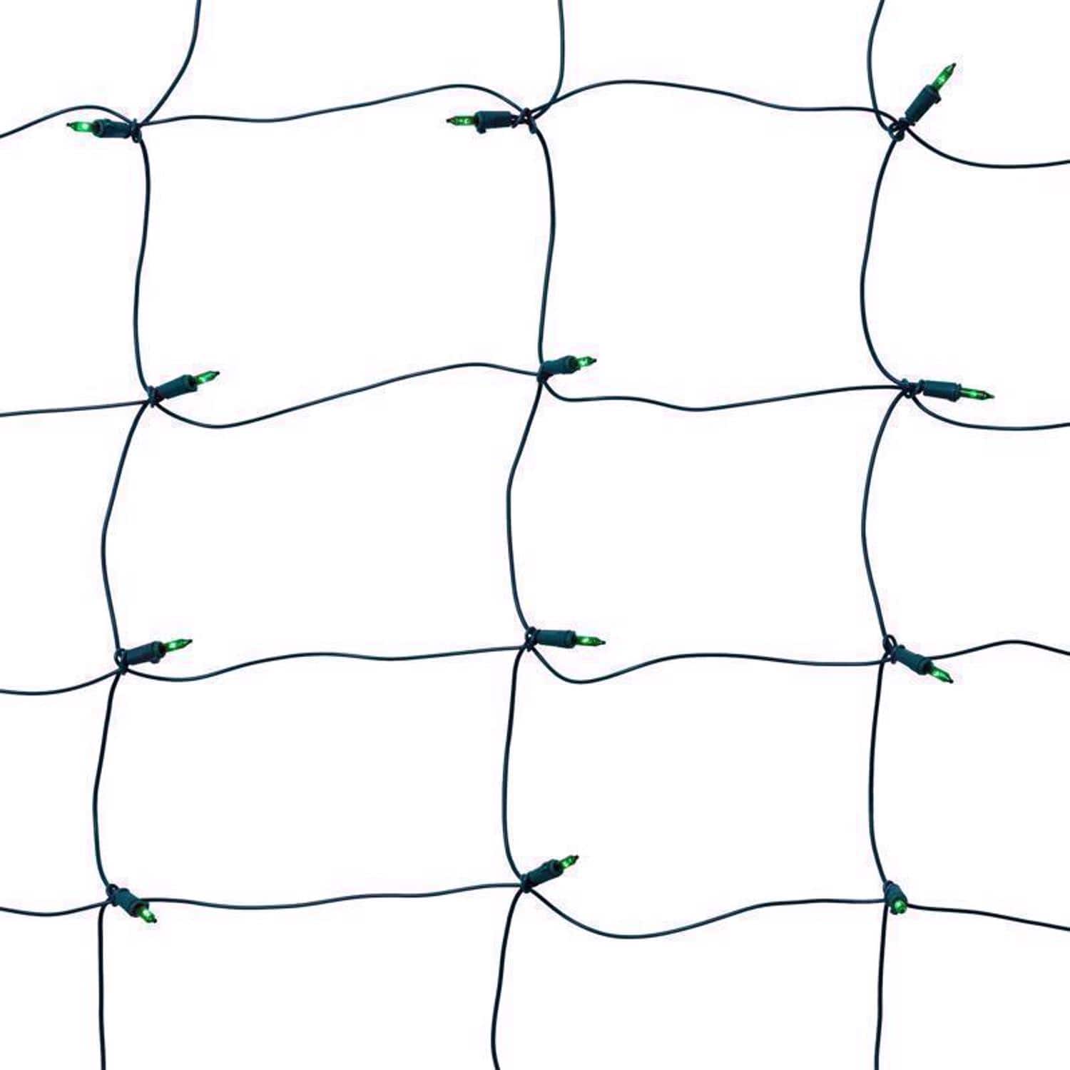 Celebrations - Classic LED T5 Green 100 ct Net Christmas Lights 4 ft.