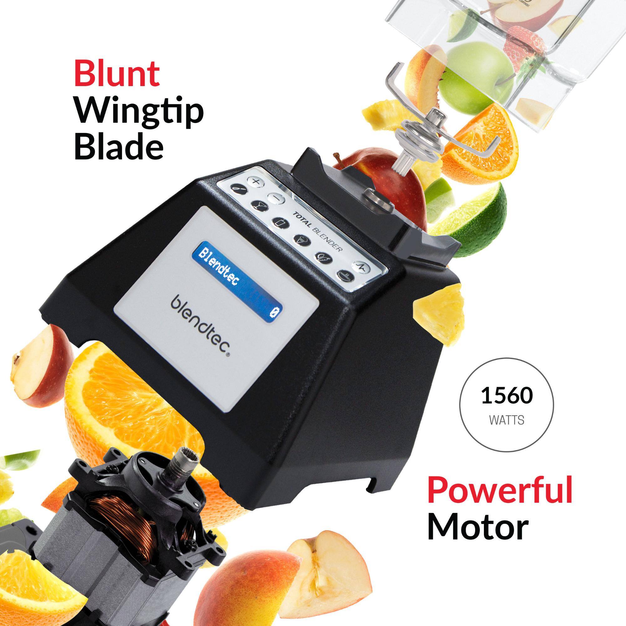 Blunt Wingtip Blade

Blendtec

1560 WATTS Powerful Motor