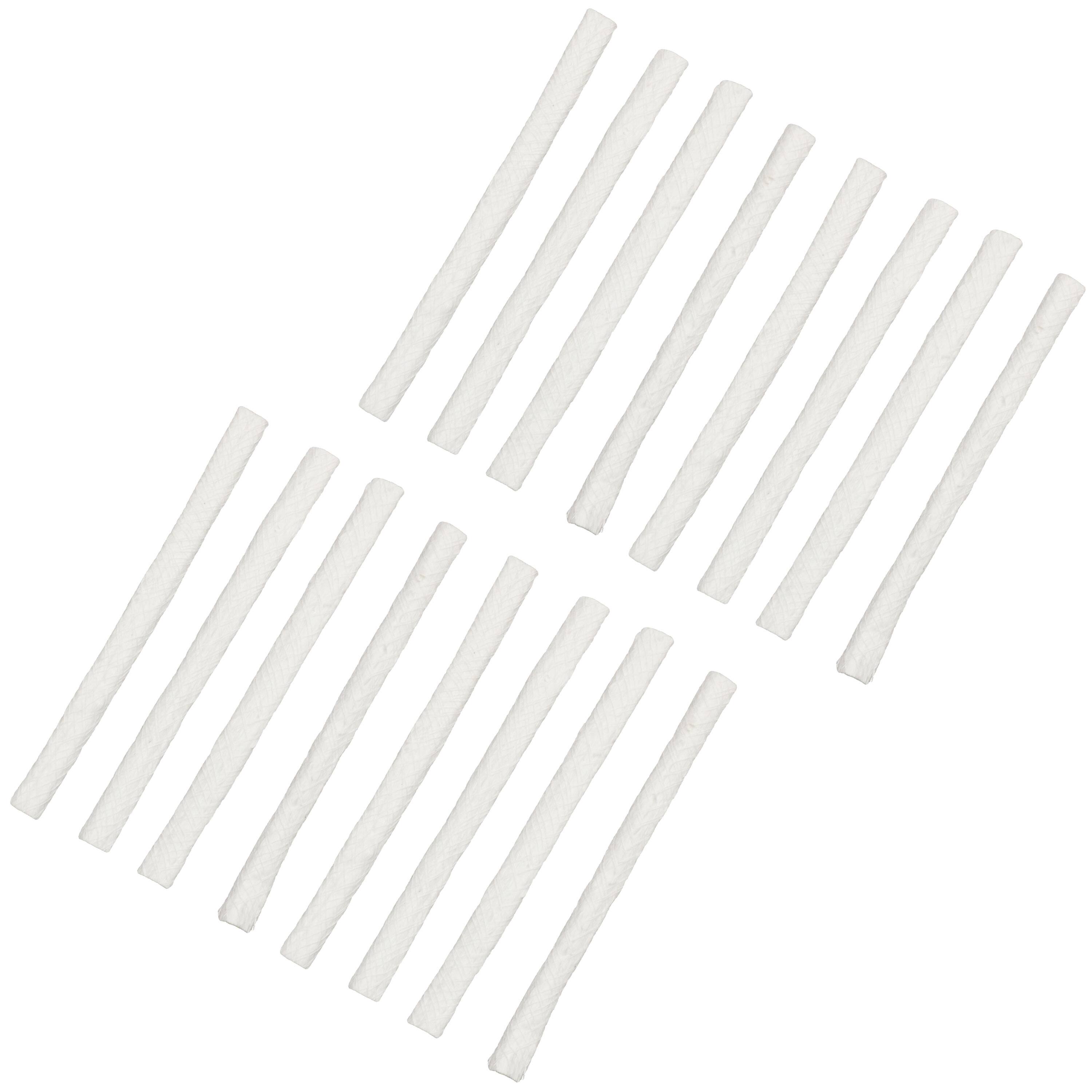 Front. Sunnydaze - Outdoor Torch Replacement Fiberglass Wicks - Set of 16 - White.