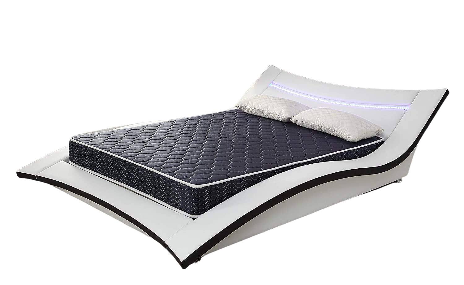 Alt View 2. Glintex - 6" Twin Waterproof High-Density Foam Mattress with Diamond-Quilted Breathable Cover, Eco-Friendly Packaging - Black+Blue.