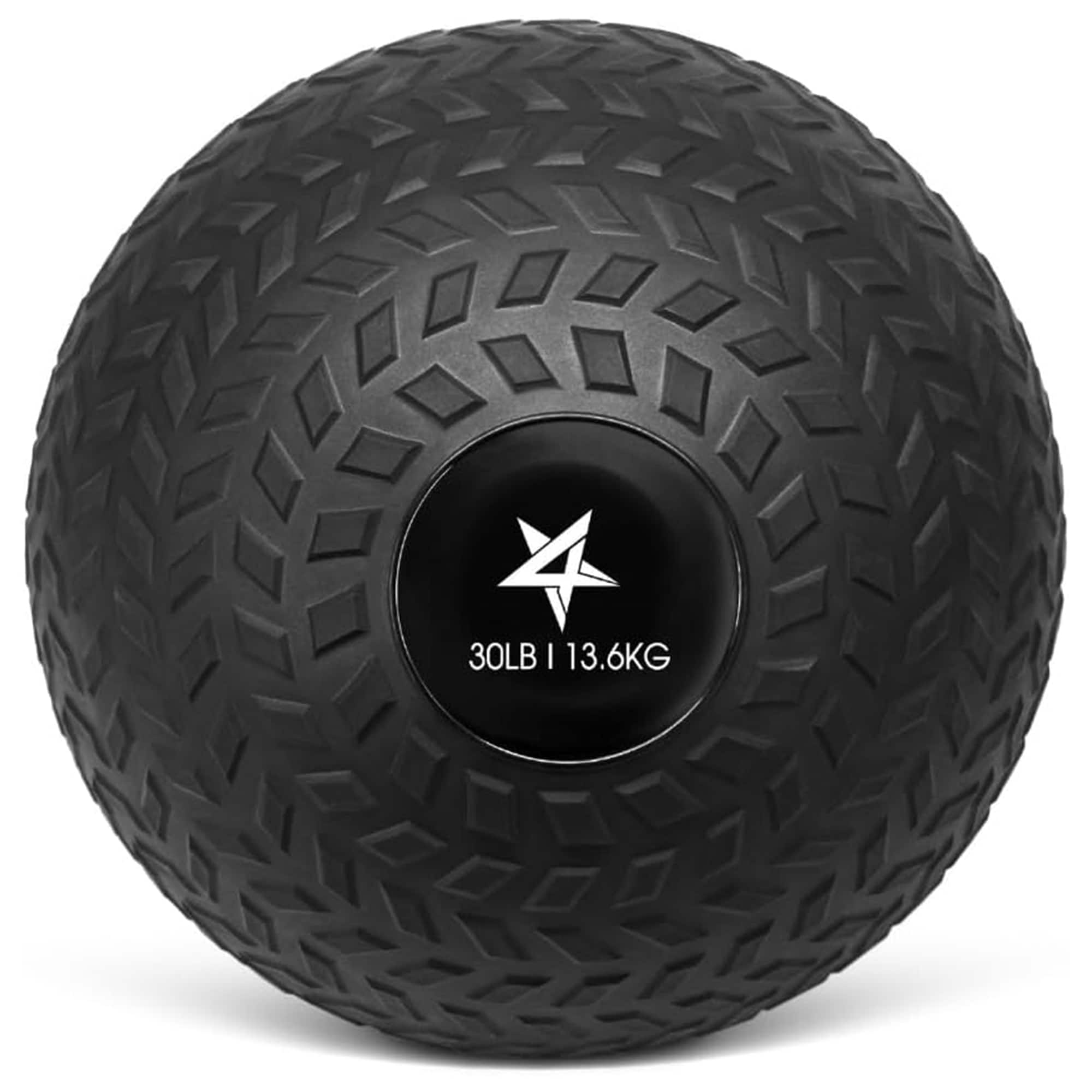 Yes4All - 30Lb Slam Ball, Durable Sand Filled Workout Weight Ball, Black (Tread) - 30 lbs - Obsoleted price history on PriceWatchPro