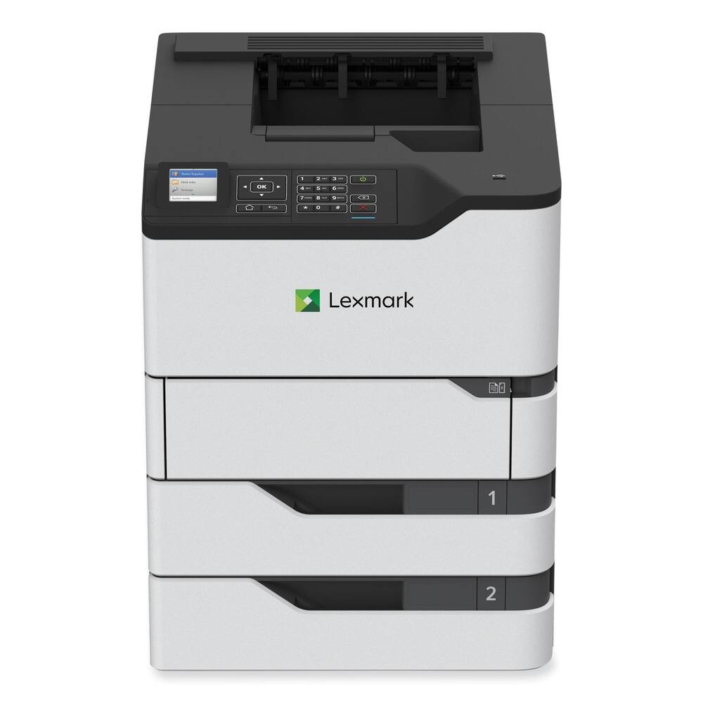 Left. Lexmark - Lexmark MS820 MS823n Desktop Laser Printer - Monochrome - 65 ppm Mono - 1200 x 1200 dpi Print - 650 Sheets Input - Unknown.