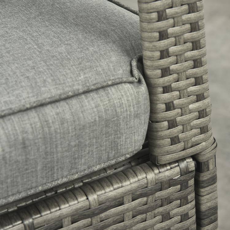 Alt View 9. PULUZ - PE Rattan Rocking Recliner with Footrest - Gray.