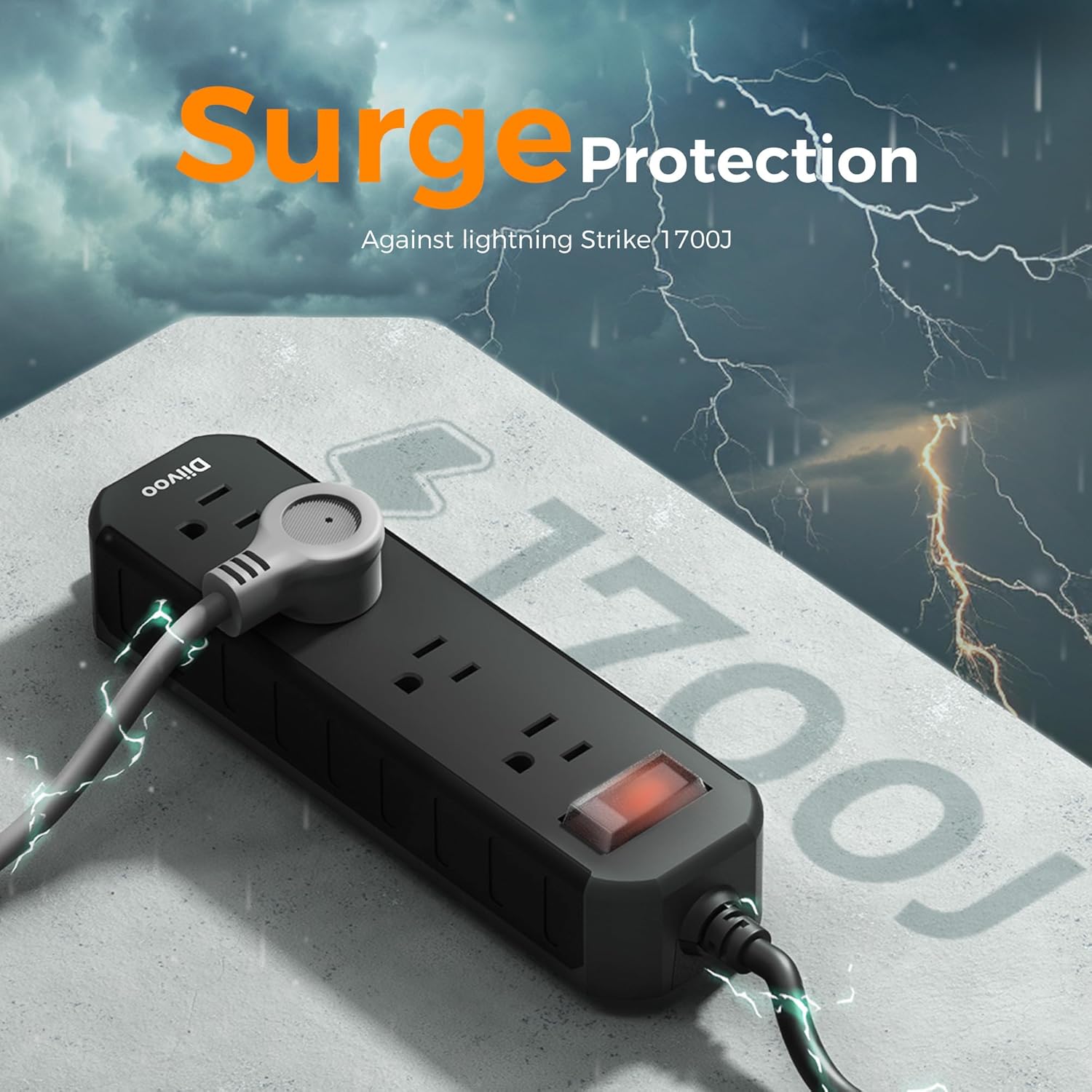 Surge Protection  
Against lightning Strike 1700J