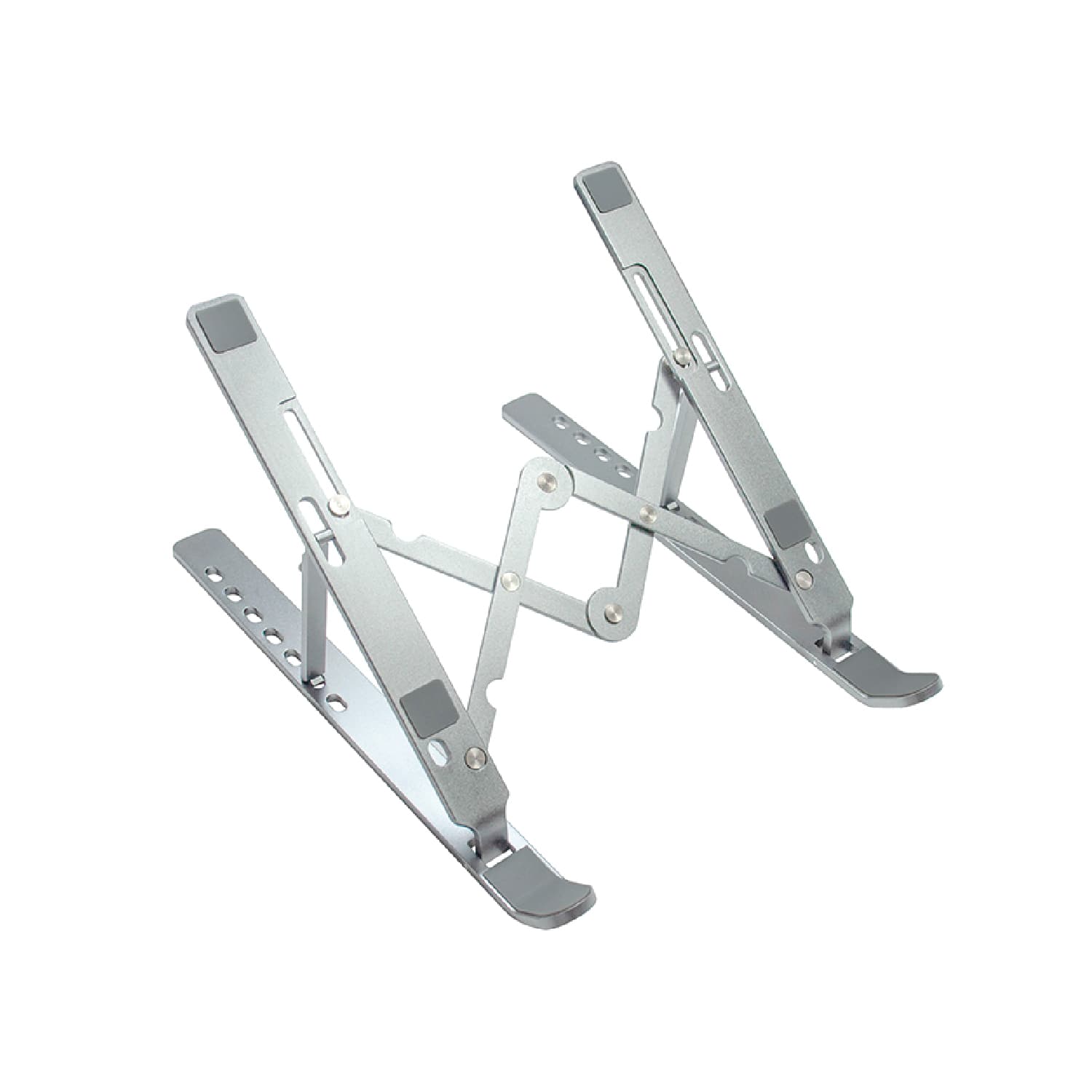 OTM Essentials - Aluminum Travel Laptop Riser Stand, Adjustable - Silver