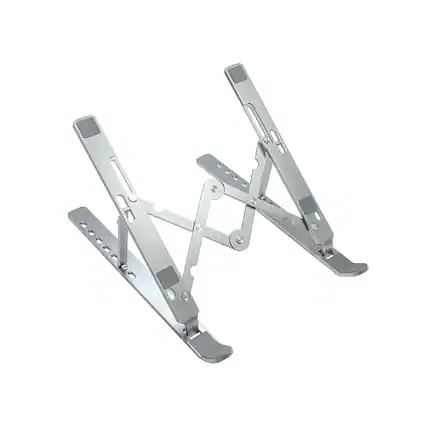 Front. OTM Essentials - OTM Essentials Aluminum Travel Laptop Riser Stand, Adjustable - Silver.