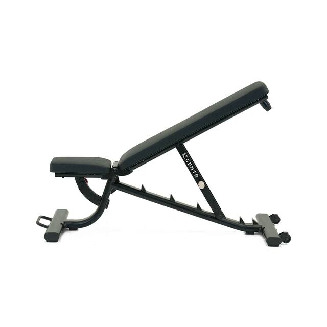Front. Centr - Centr Flat-Incline-Decline Workout Bench - Black.