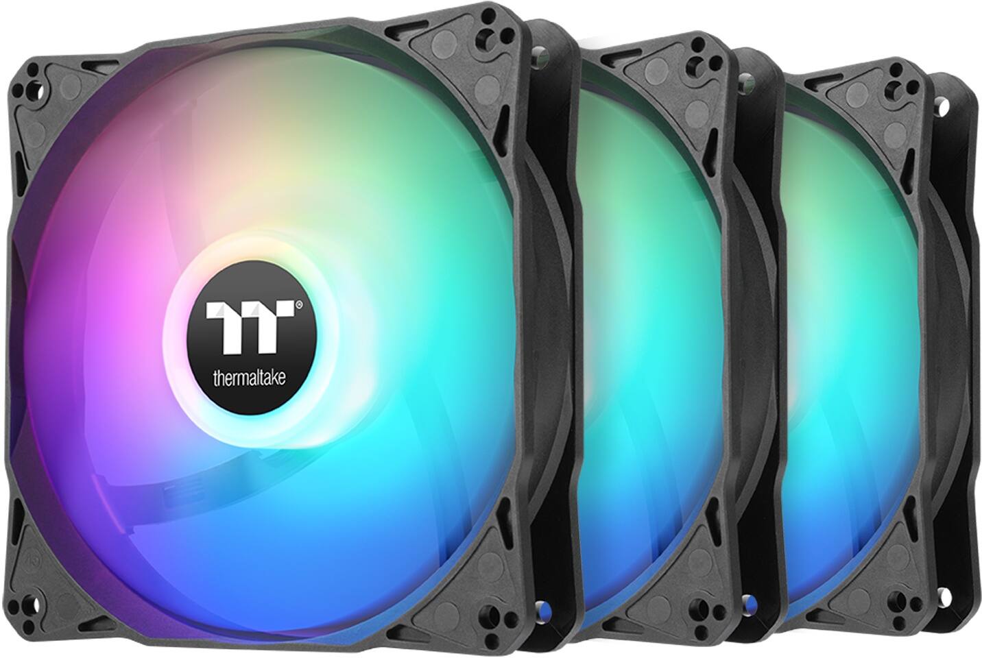 Thermaltake - LE120 ARGB Sync 120mm PWM Computer Case Cooling Fan (3-Pack) - Black