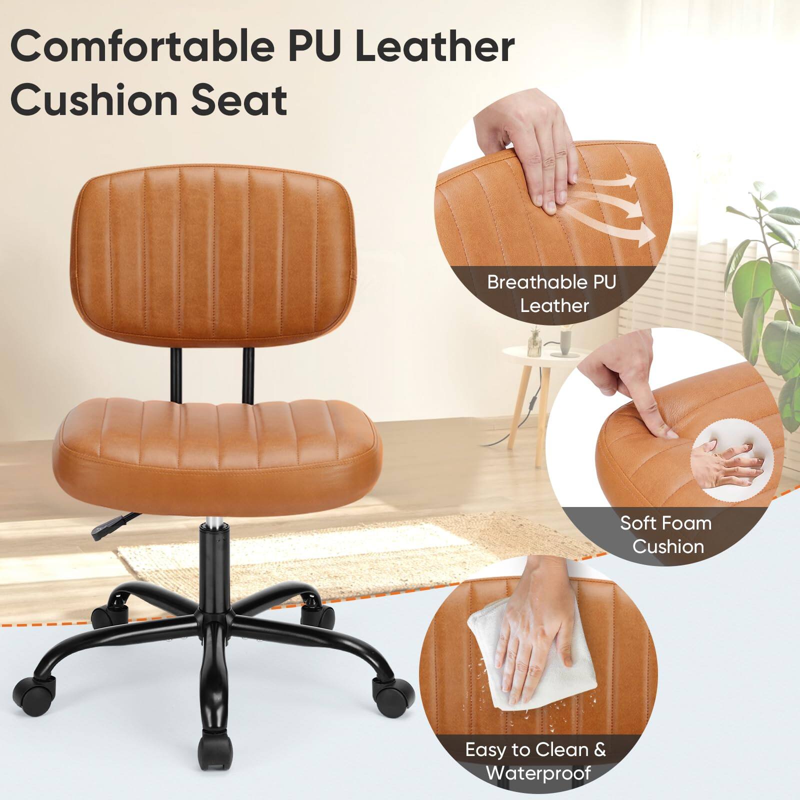 Comfortable PU Leather Cushion Seat

- Breathable PU Leather
- Soft Foam Cushion
- Easy to Clean & Waterproof
