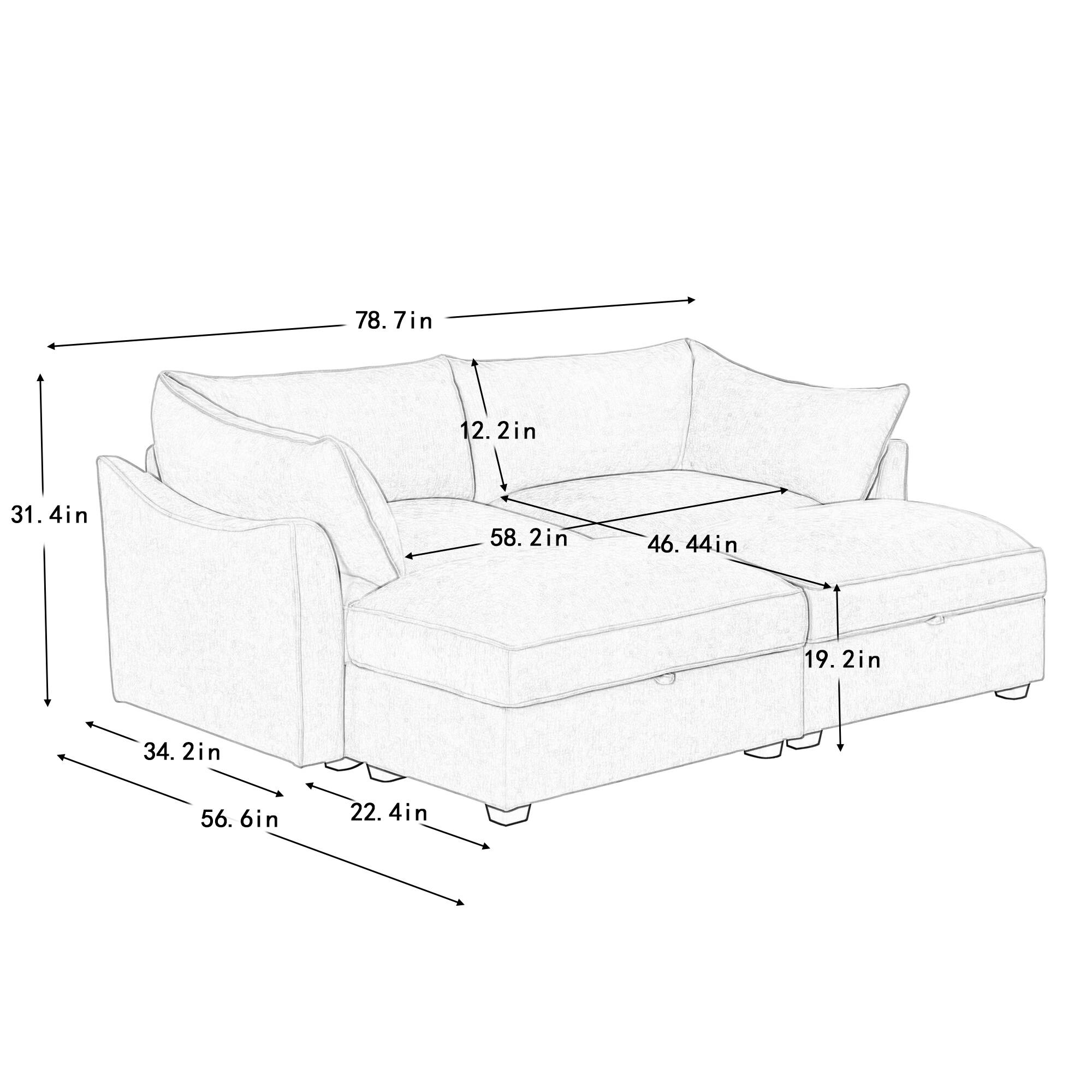 78.7 in  
12.2 in  
31.4 in  
58.2 in  
46.44 in  
19.2 in  
34.2 in  
56.6 in  
22.4 in