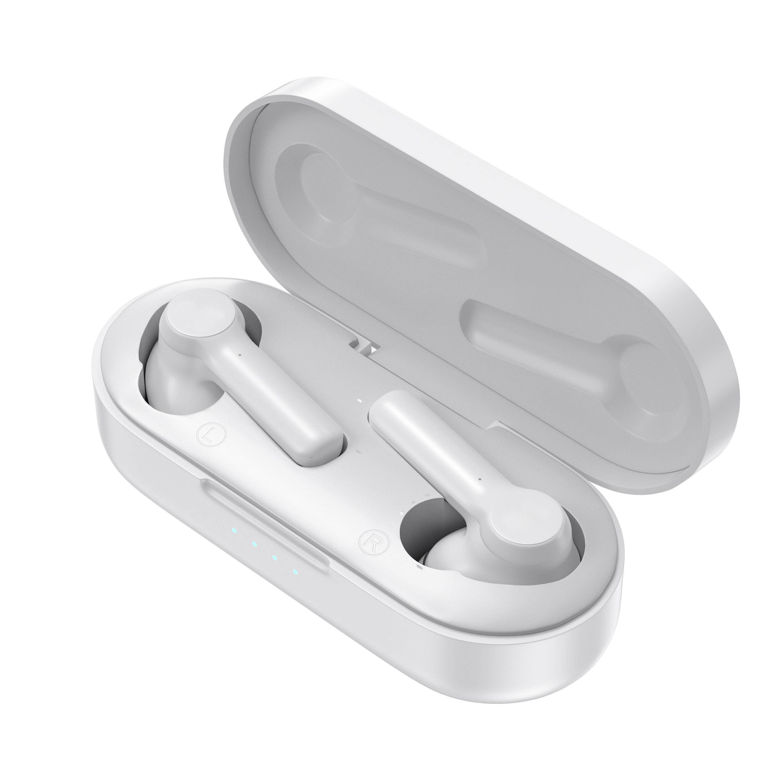 Front. PRIMEPLUS - Wireless Earbuds Bluetooth 5.3, IPX5 Sweatproof in-Ear Earphones, Type-C Fast Charging, Touch Control for Sports Travel - White.