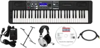 Casio - CT-S500 EPA 61 Key Keyboard with Stand, AC Adapter, Headphones, and Software - Black - Front_Zoom