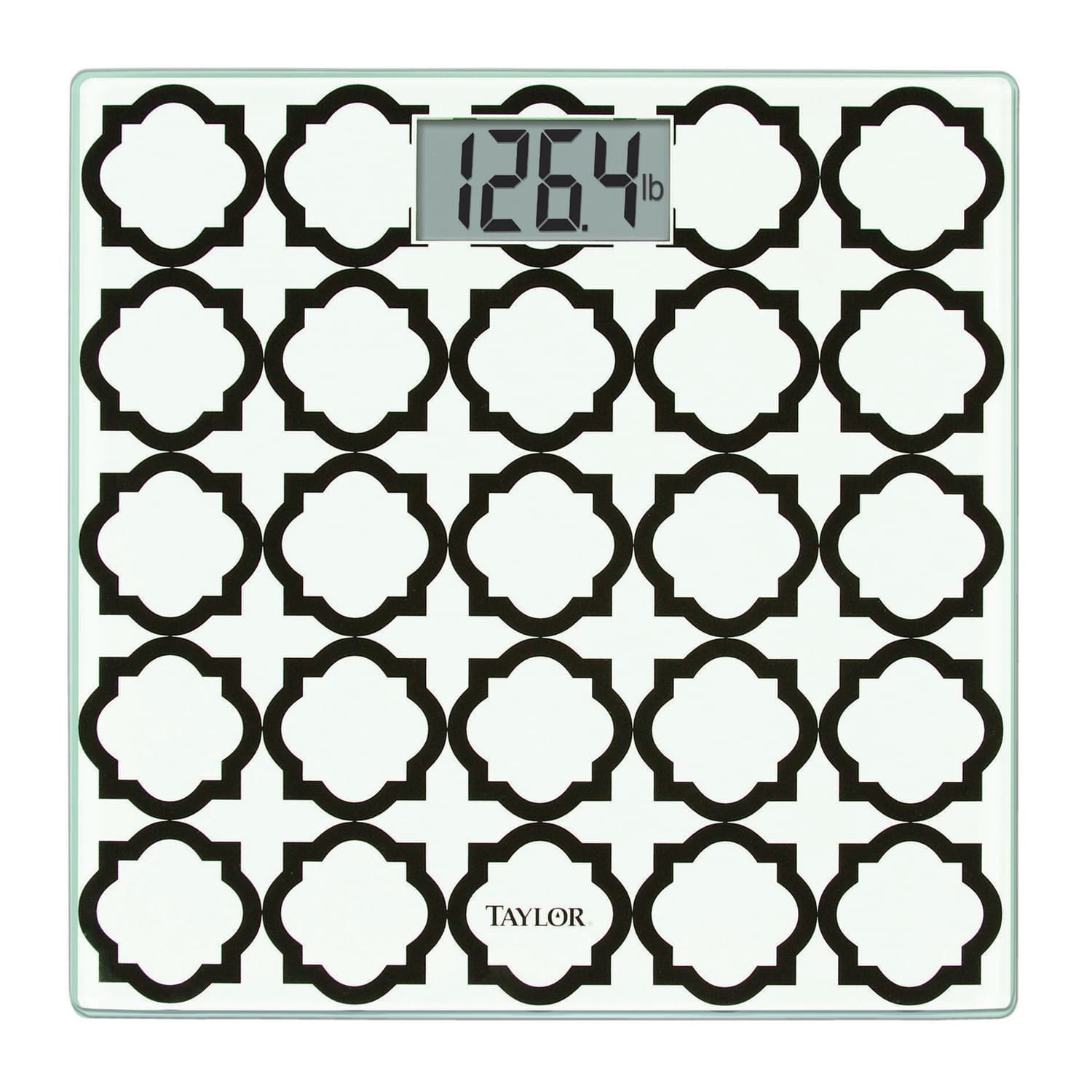 Taylor Precision Products - Digital Glass Bathroom Scale 400-Lb Capacity - Black/White