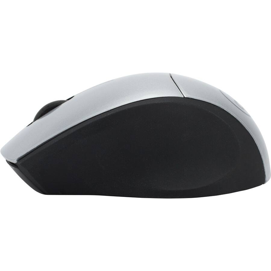 Alt View 1. Digital Innovations - Digital Innovations EasyGlide Wireless Travel Mouse - Optical - Wireless - 30 ft - Radio Frequency - 2.40 GHz - Silver - Black.