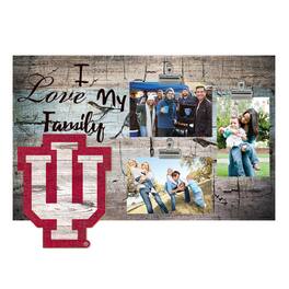Fan Creations - Indiana Hoosiers 11" x 19" I Love My Family Clip Photo Frame - Multicolor