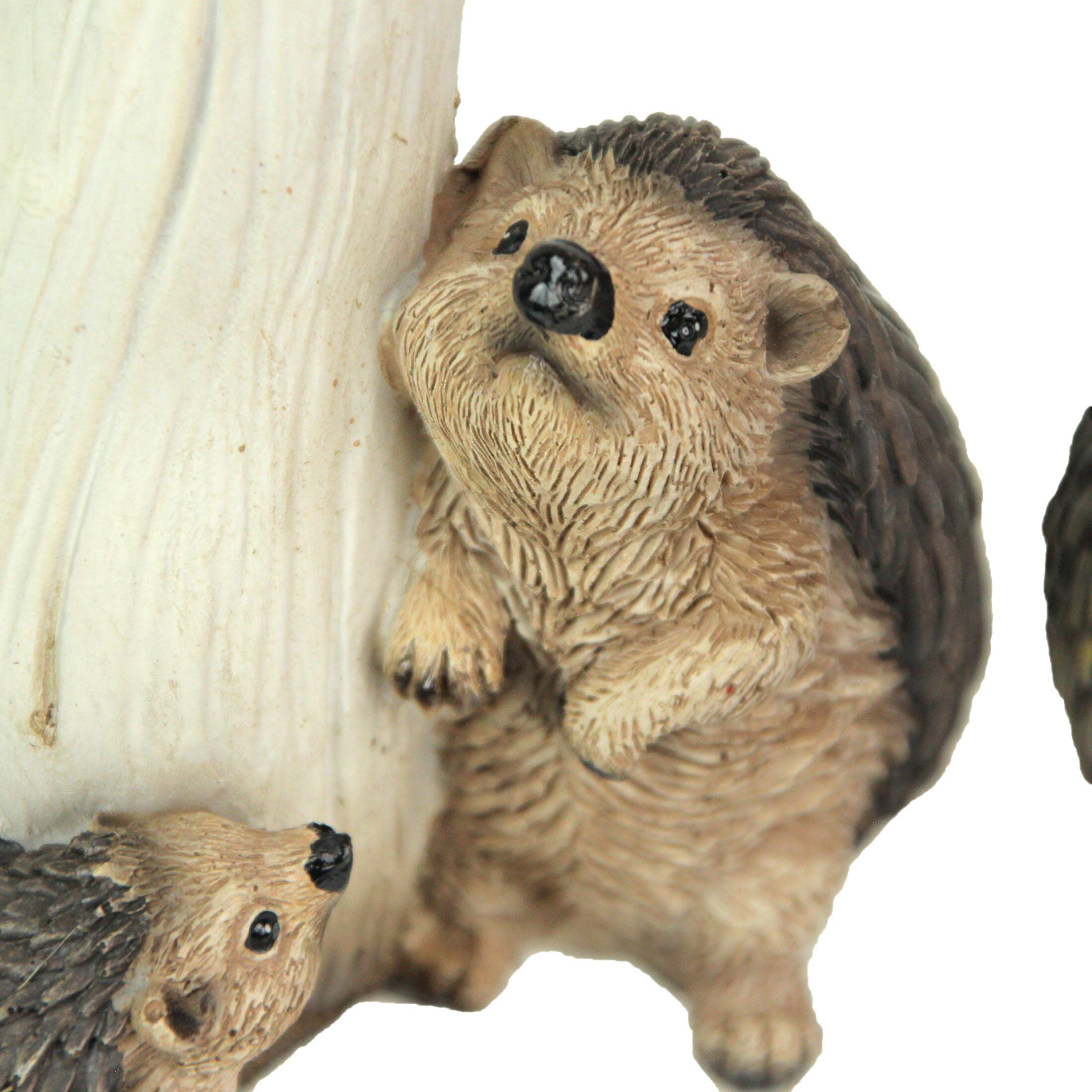 Alt View 2. Things2Die4 - Hedgehogs and Mushrooms Statue Set – Hand-Painted, Nature-Inspired Decor - Multicolored.