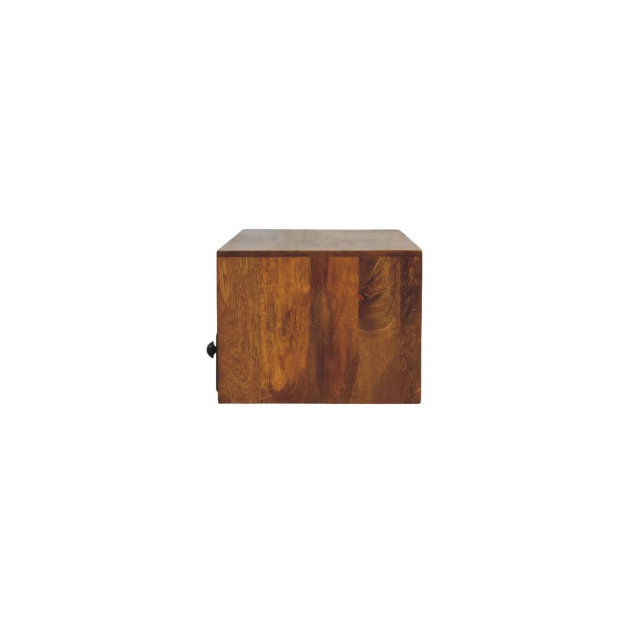 Alt View 5. Artisan Furniture - Amber Open Media Unit, 2 Drawers, 1 Open Shelf, Brown - Brown.