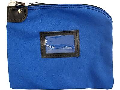 Front. CONTROLTEK - Bank Deposit Bag, 1 Compartment - Blue.