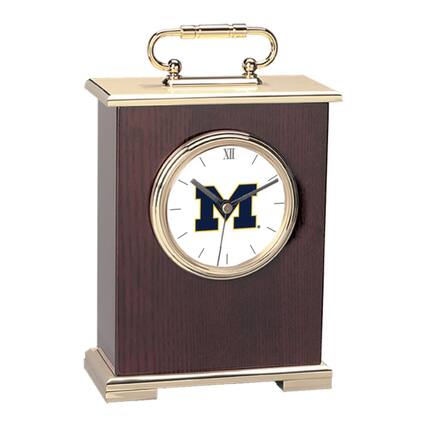 Front. Jardine - Gold Michigan Wolverines Carriage Clock - Gold.