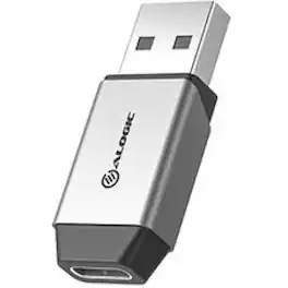 Alogic - Ultra USB-A to USB-C Mini Adapter - 1 x USB 3.2 (Gen 1) Type A - Male - 1 x USB 3.2 (Gen 1) Type C - Female - Black